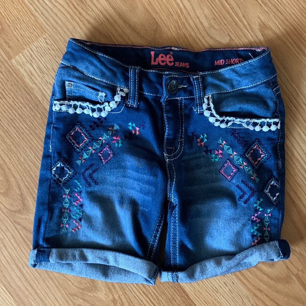 Lee Denim Embroidered Shorts